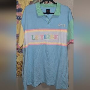 Le Tigre Blue and Green Polo Shirt